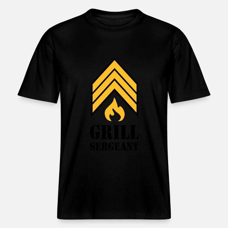 Grillen - Grillsergeant - RELAXED FIT Unisex Organic T-Shirt - Schwarz