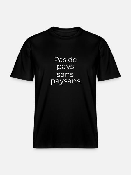 No country without peasants -  RELAXED FIT Unisex Organic T-Shirt - black