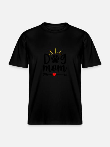 Dog mom -  RELAXED FIT Unisex Organic T-Shirt - black