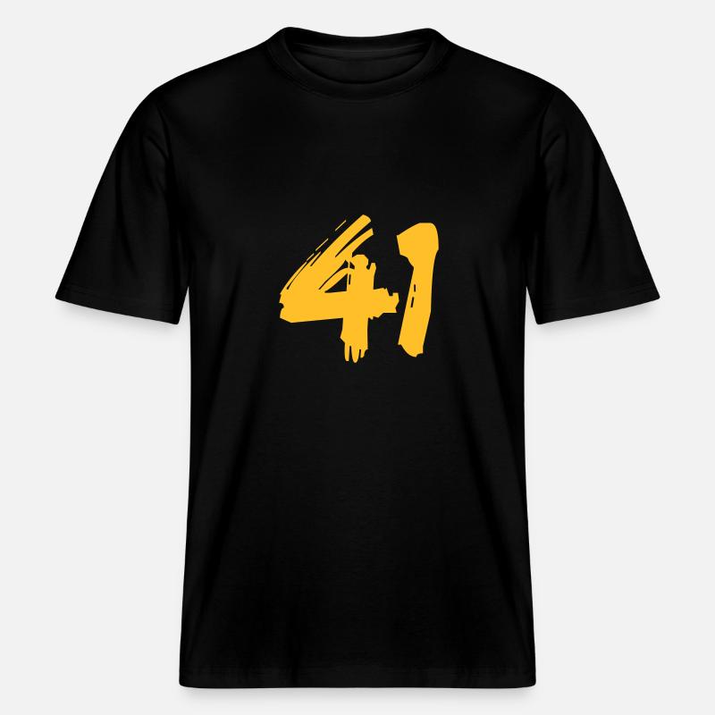 Brushed 41 -  RELAXED FIT Unisex Organic T-Shirt - Schwarz
