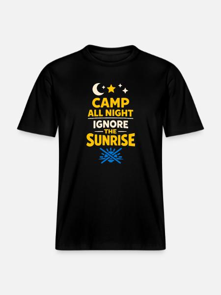 Camping Sleep InEd InM -  T-shirt unisexe RELAXED FIT en coton bio - noir