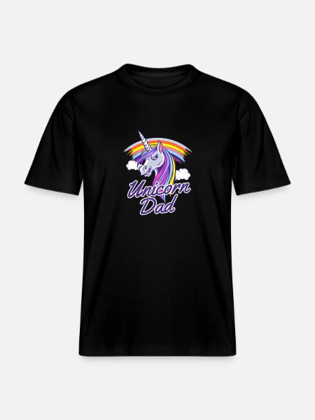 unicorn dad -  RELAXED FIT Unisex Organic T-Shirt - Schwarz