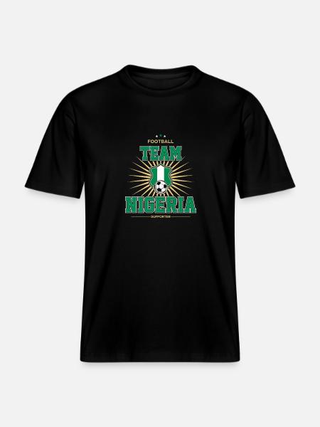 Nigéria -  T-shirt unisexe RELAXED FIT en coton bio - noir
