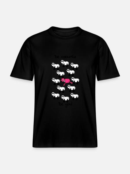 be different - be colourful -  RELAXED FIT Unisex Organic T-Shirt - Schwarz