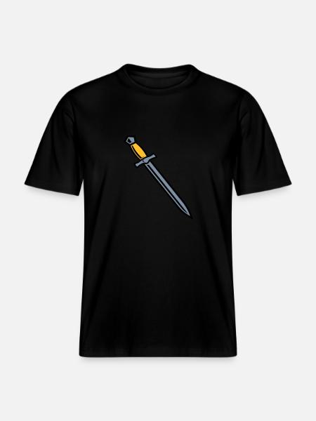 Schwert -  RELAXED FIT Unisex Organic T-Shirt - Schwarz