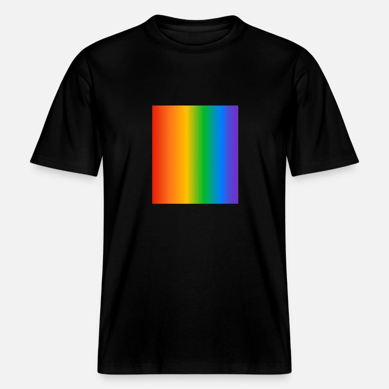 Regenbogen Farbverläufe Farben - RELAXED FIT Unisex Organic T-Shirt - Schwarz