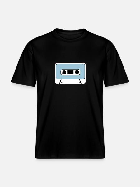 cassette - T-shirt unisexe RELAXED FIT en coton bio - noir