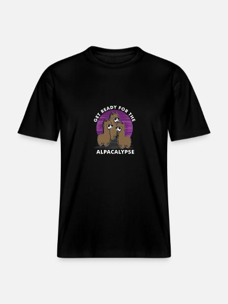 Préparez-vous pour l'alpakalypse - T-shirt unisexe RELAXED FIT en coton bio - noir