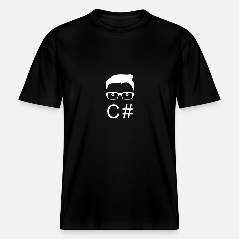 Lac Sharp C# C-Sharp -  T-shirt unisexe RELAXED FIT en coton bio - noir