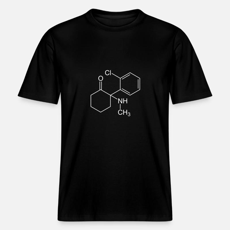 Ketamine structural formula -  RELAXED FIT Unisex Organic T-Shirt - black