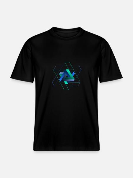 Optical illusion (triangle) - RELAXED FIT Unisex Organic T-Shirt - black