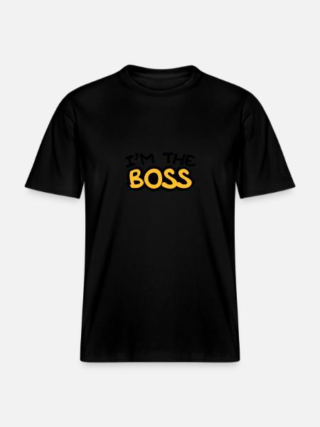 I'm The Boss Comic Style -  RELAXED FIT Unisex Organic T-Shirt - black