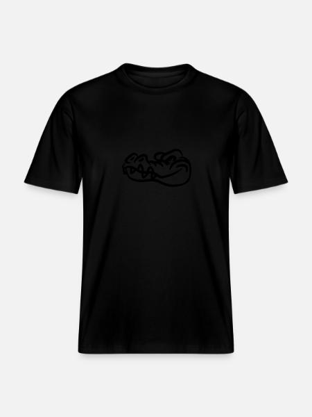 Crocodile drôle mal -  T-shirt unisexe RELAXED FIT en coton bio - noir