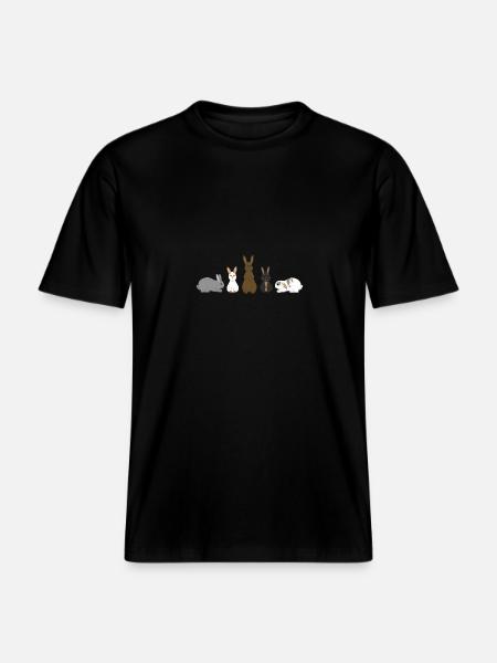 5 Rabbits -  RELAXED FIT Unisex Organic T-Shirt - black