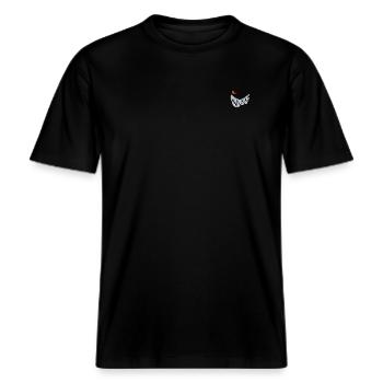 Die Wilden Kerle Grinsen Stick -  RELAXED FIT Unisex Organic T-Shirt - Schwarz - Vorne - Alina (178cm) & Michal (187cm)