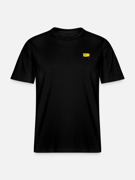 Bob l'Éponge Spongebob Poche Poitrine Broderie -  T-shirt unisexe RELAXED FIT en coton bio - noir