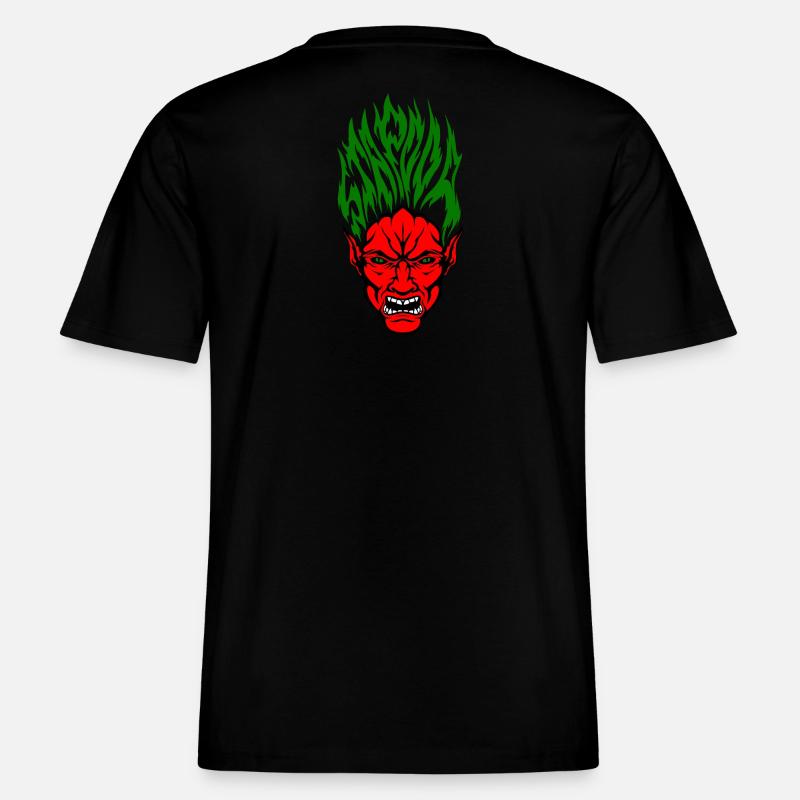 Stapooa Dämon Farbe -  RELAXED FIT Unisex Organic T-Shirt - Schwarz