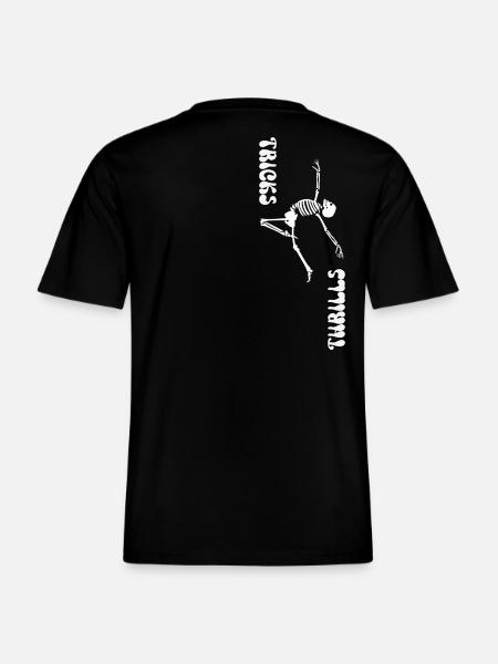 TRICKS ODER NERVENKITZEL, HALLOWEEN-SKELETTTANZ -  RELAXED FIT Unisex Organic T-Shirt - Schwarz