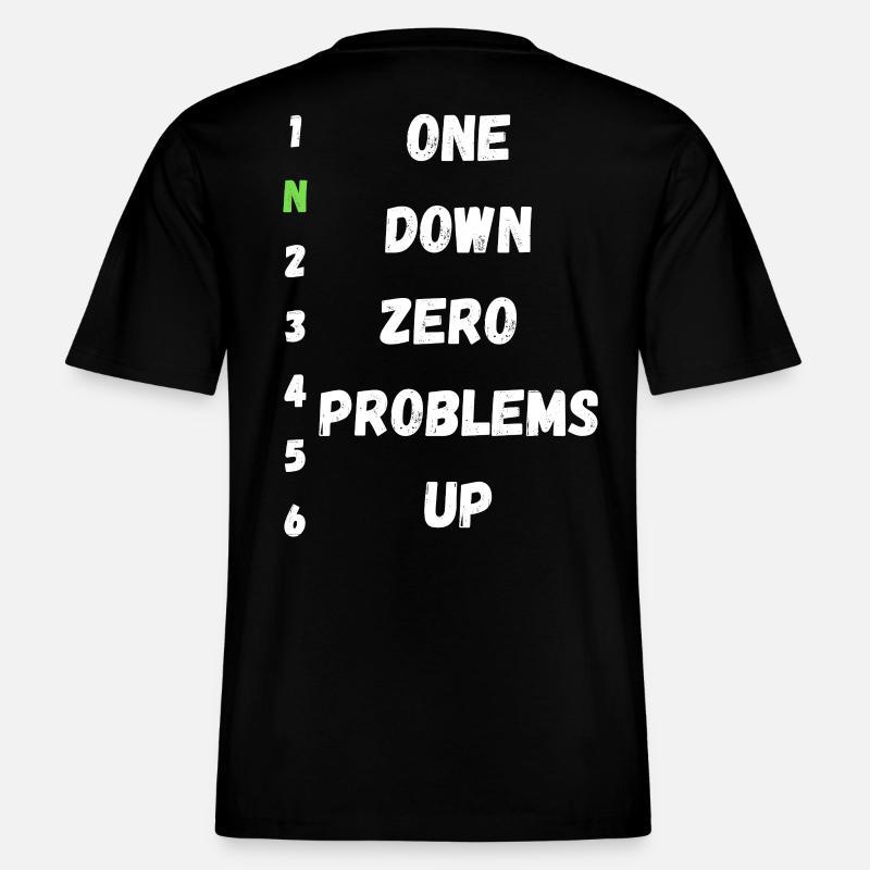 Un Down Zero Problèmes Up -  T-shirt unisexe RELAXED FIT en coton bio - noir
