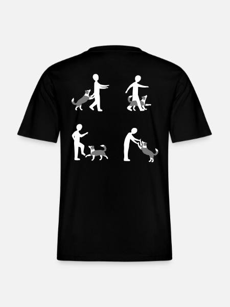 Dog Dancing 3-1 -  RELAXED FIT Unisex Organic T-Shirt - black