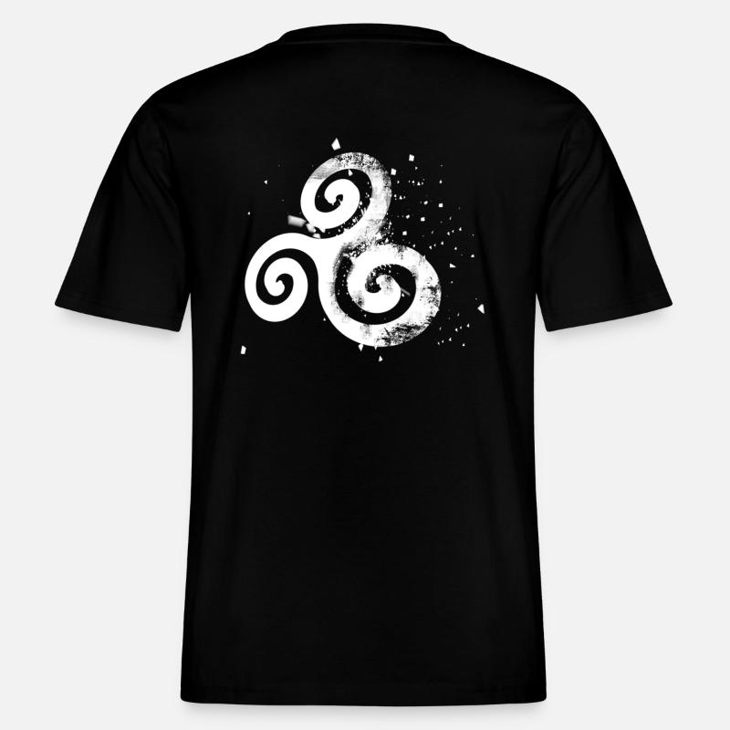 bzh triskell eclate 2 -  T-shirt unisexe RELAXED FIT en coton bio - noir