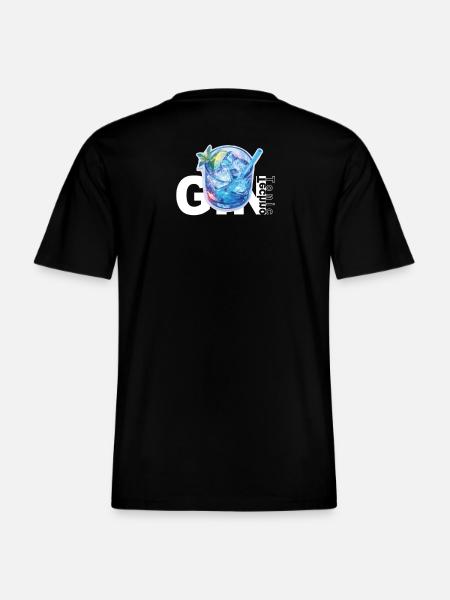 GIN TECHNO -  T-shirt unisexe RELAXED FIT en coton bio - noir