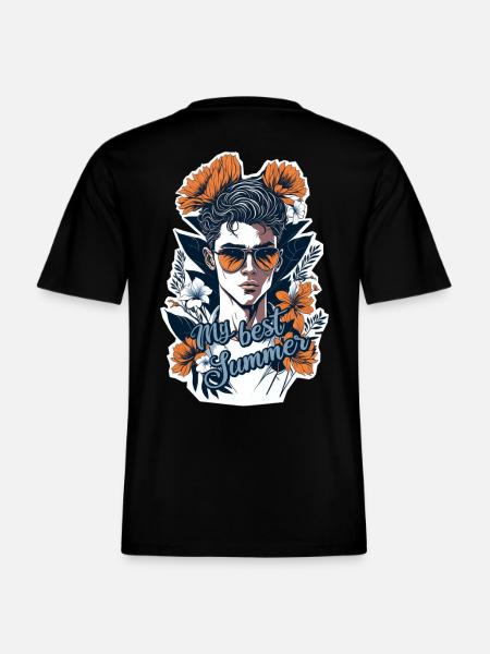 My best summer - RELAXED FIT Unisex Organic T-Shirt - black