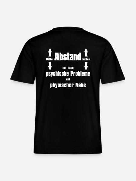 Bitte Abstand halten - RELAXED FIT Unisex Organic T-Shirt - Schwarz