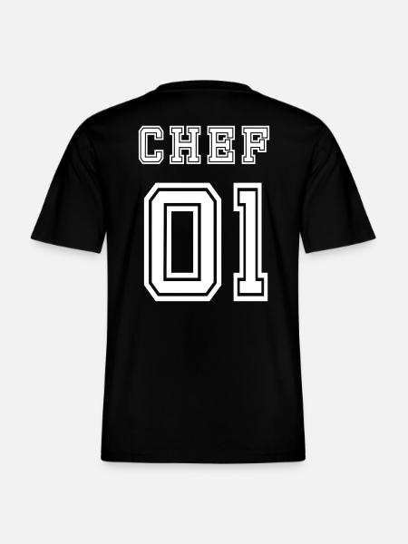 Chef -  RELAXED FIT Unisex Organic T-Shirt - Schwarz
