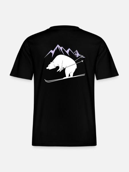 Snowboard Bear - RELAXED FIT Unisex Organic T-Shirt - Schwarz
