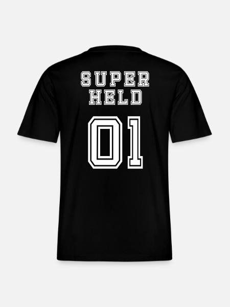 Superheld - RELAXED FIT Unisex Organic T-Shirt - Schwarz