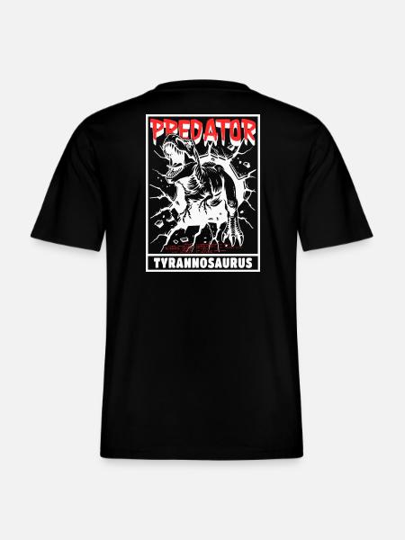 Predator - Tyrannosaurus Rex - RELAXED FIT Unisex Organic T-Shirt - Schwarz