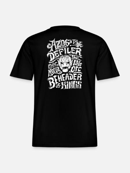 The Hobbit Azog The Defiler And His Titles -  RELAXED FIT Unisex Organic T-Shirt - black