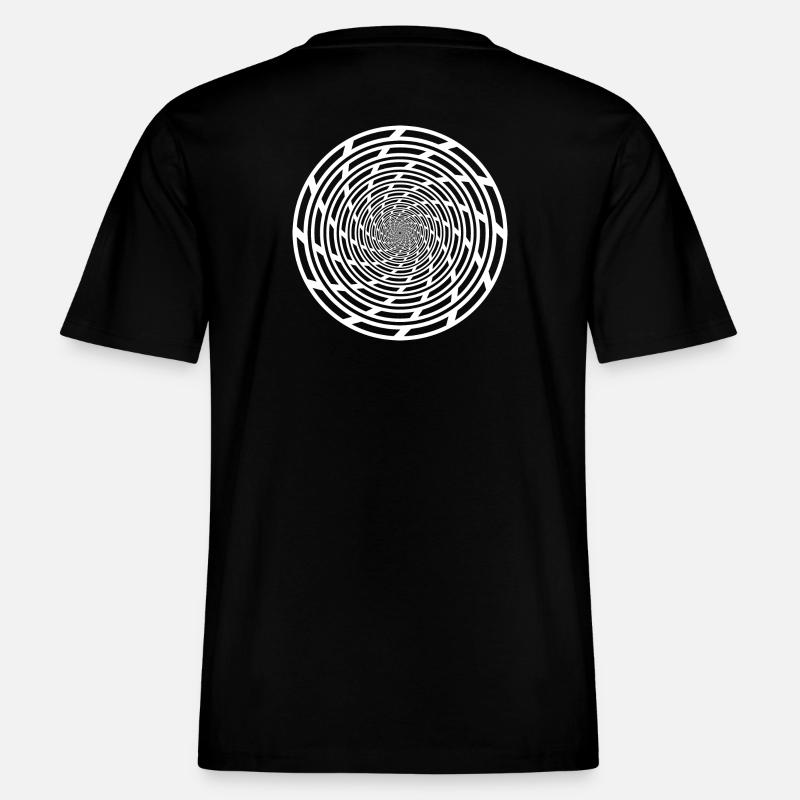 Tekno 23 Spiral - T-shirt unisexe RELAXED FIT en coton bio - noir