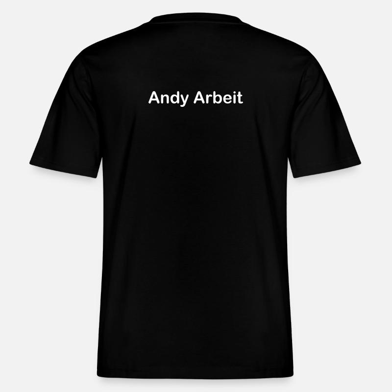 Andy Work -  T-shirt unisexe RELAXED FIT en coton bio - noir