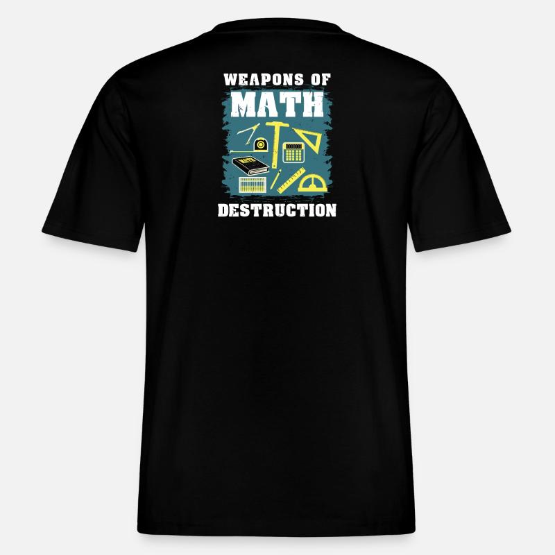 Cadeau math math -  T-shirt unisexe RELAXED FIT en coton bio - noir