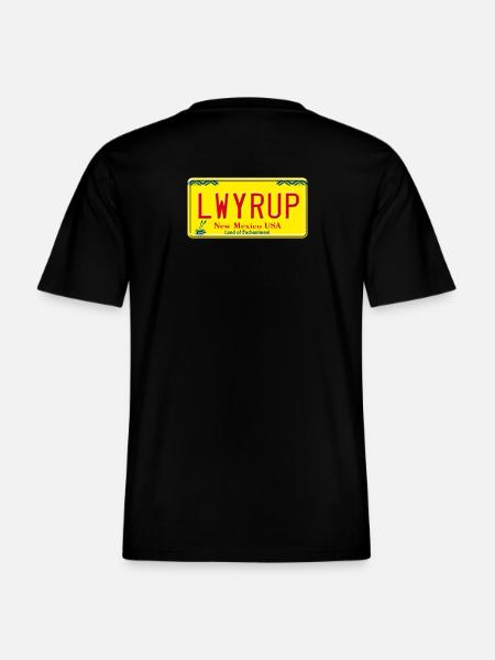 LWYRUP Retro Nummernschild Motiv - RELAXED FIT Unisex Organic T-Shirt - Schwarz