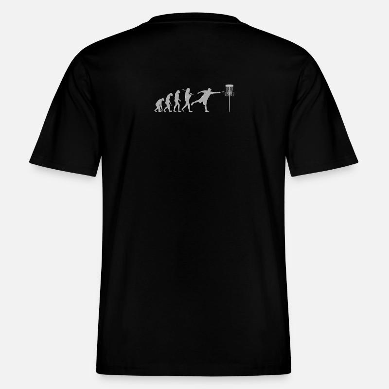 Disc Golf Evolution -  RELAXED FIT Unisex Organic T-Shirt - Schwarz