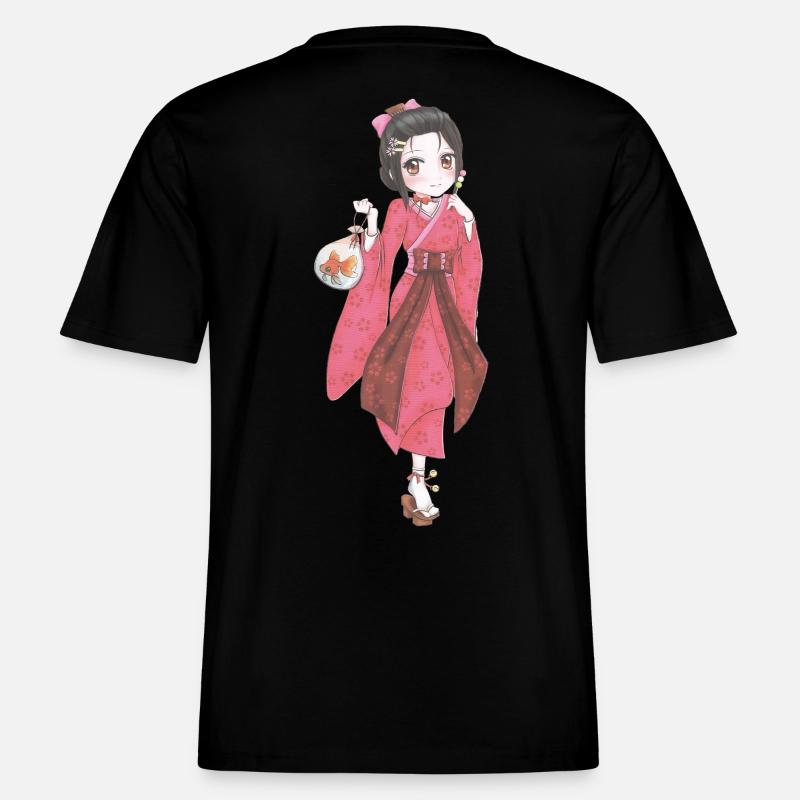 Manga -  RELAXED FIT Unisex Organic T-Shirt - black