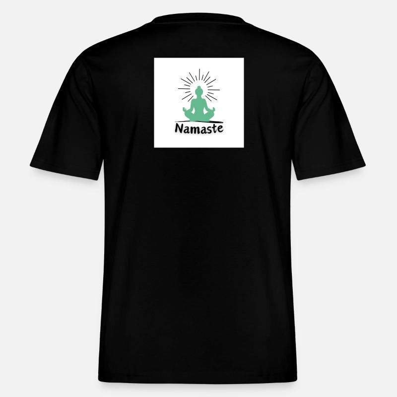 Namaste_2 -  T-shirt unisexe RELAXED FIT en coton bio - noir
