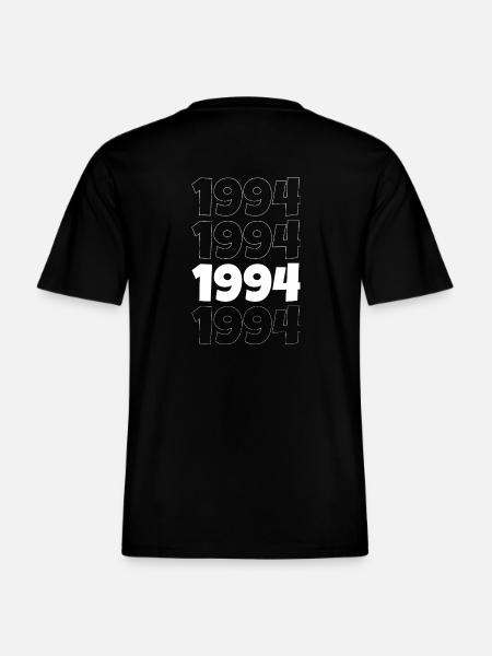 1994 - RELAXED FIT Unisex Organic T-Shirt - Schwarz