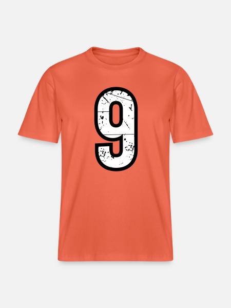 9 - RELAXED FIT Unisex Organic T-Shirt - Hellrot