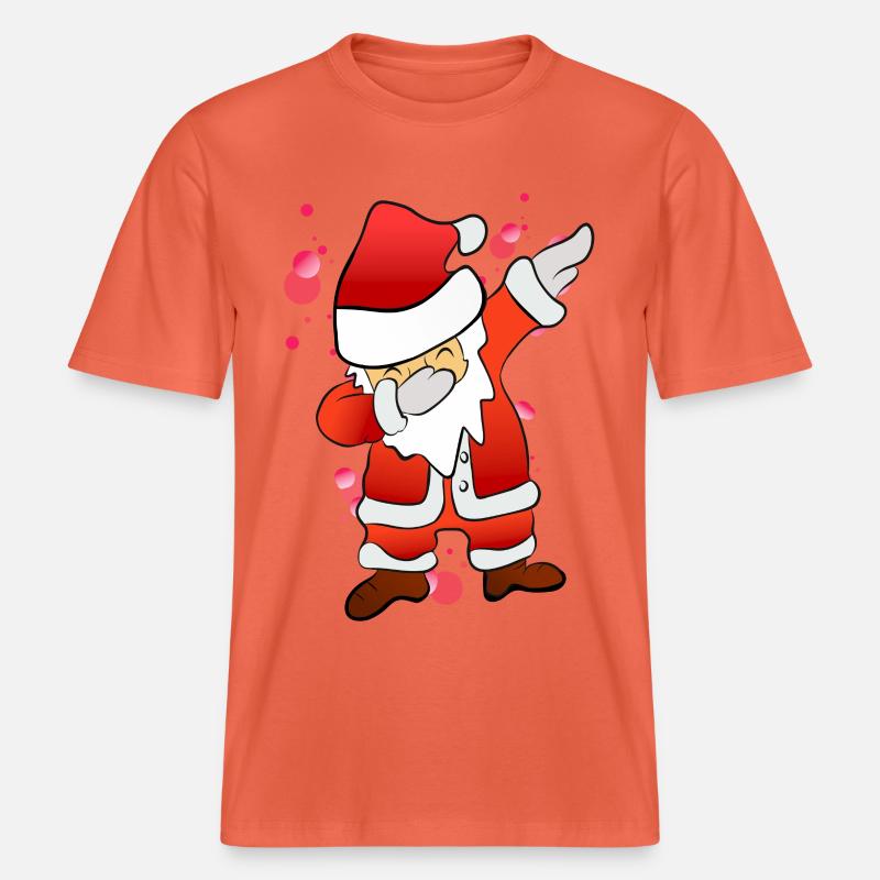 Dabbing Nikolaus -  RELAXED FIT Unisex Organic T-Shirt - Hellrot