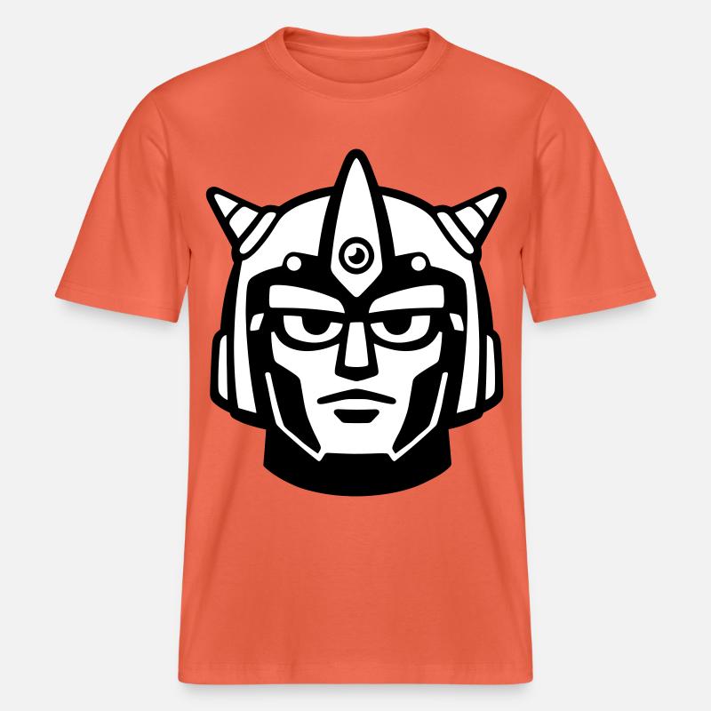 Casque de visage robot Doomforge -  T-shirt unisexe RELAXED FIT en coton bio - rouge clair