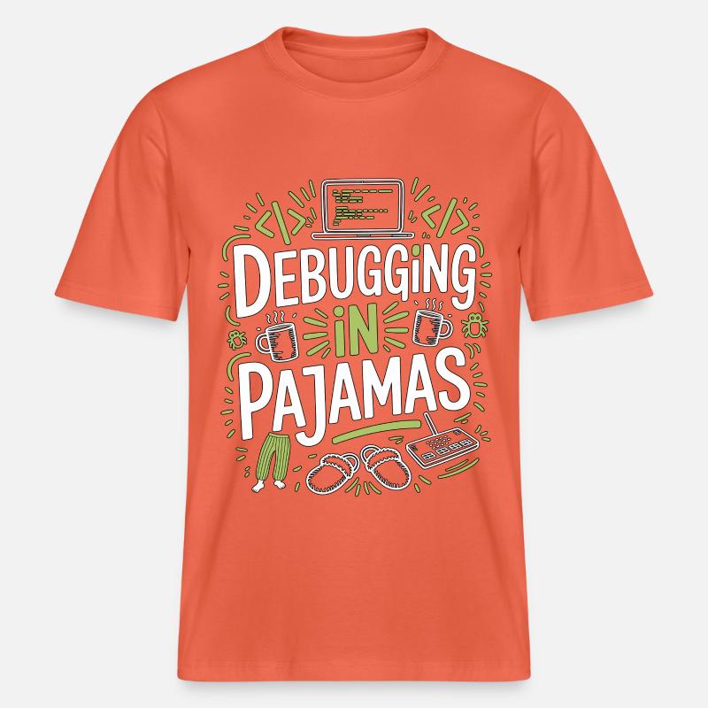 Remote Developer Debugging In Software Developer - RELAXED FIT Unisex Organic T-Shirt - Hellrot