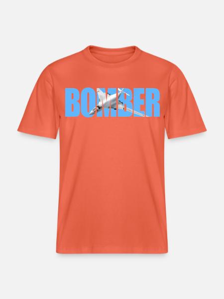 Bomber Tu-160 -  RELAXED FIT Unisex Organic T-Shirt - light red