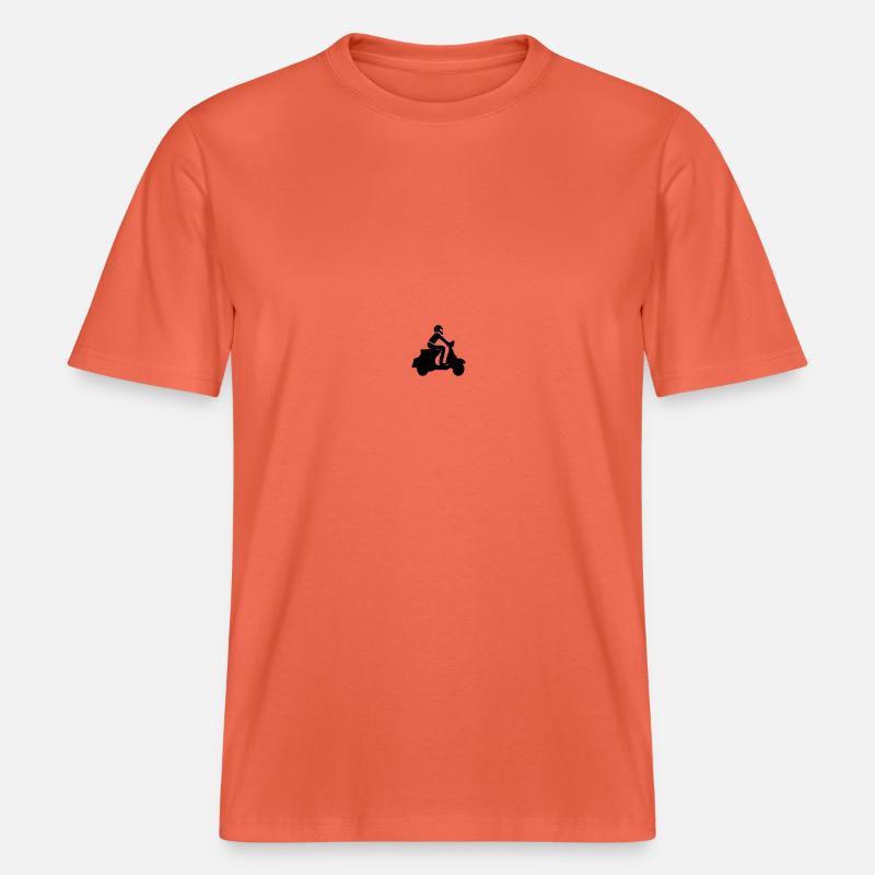 Motorroller Roller Blechroller Schaltroller -  RELAXED FIT Unisex Organic T-Shirt - Hellrot