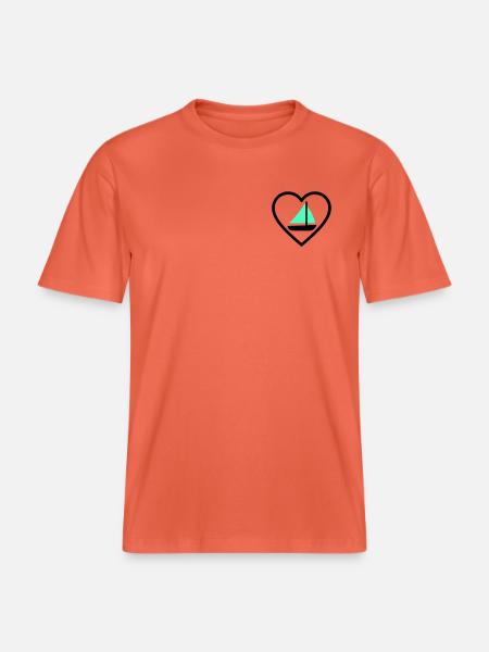Cuore Vela – Passione Navigazione - RELAXED FIT Unisex Organic T-Shirt - light red