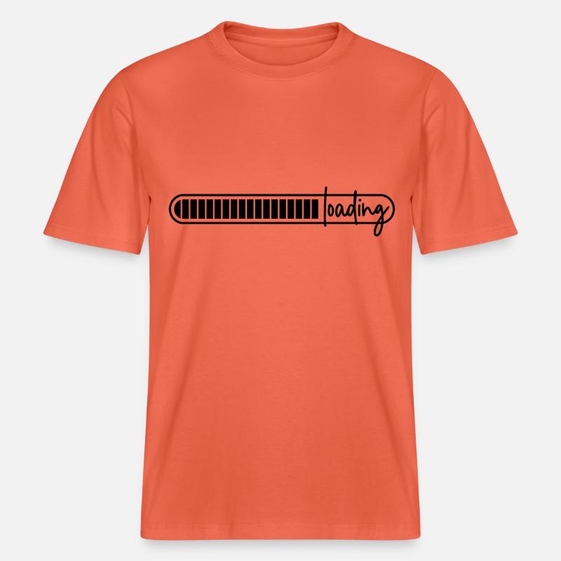 loading bar - loading - loading -  RELAXED FIT Unisex Organic T-Shirt - light red