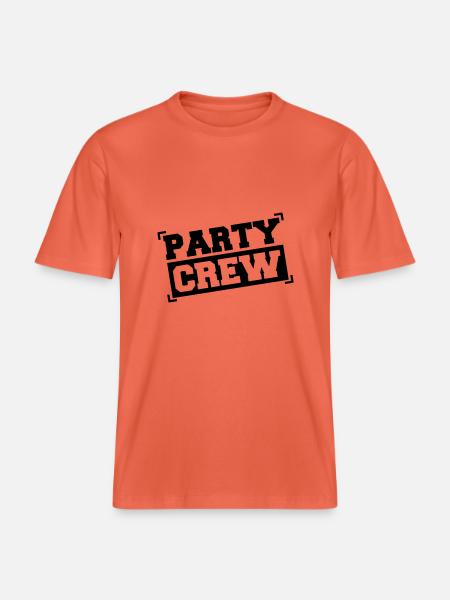 party_crew01 -  RELAXED FIT Unisex Organic T-Shirt - Hellrot